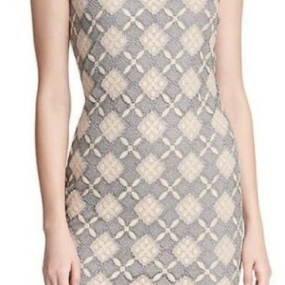 Calvin Klein Dresses & Skirts - 🎉HP🎉 Calvin Klein Womens Grey, Silver and Tan Cocktail Party Sheath Dress Sz 8